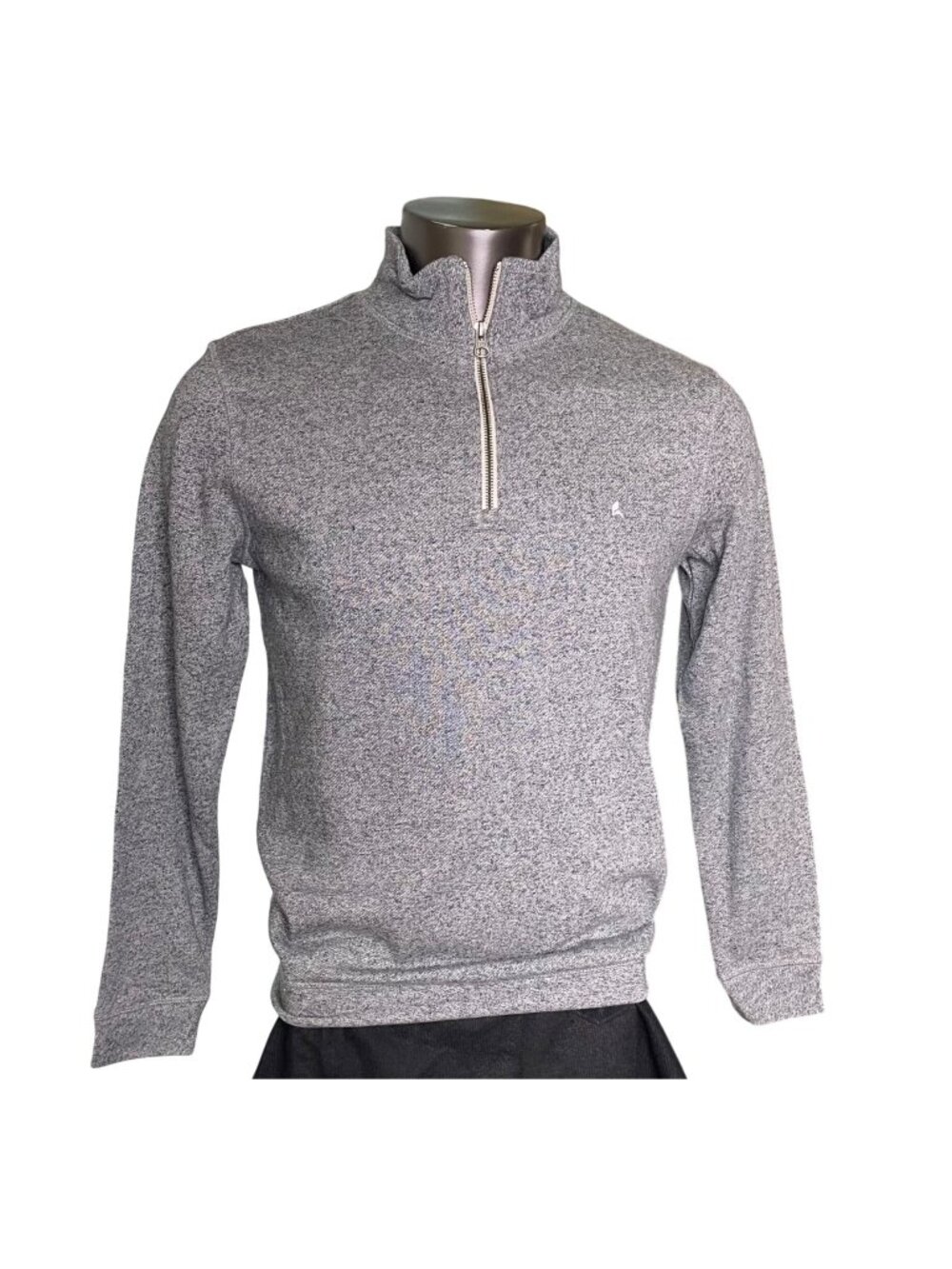 Mens Taylor Vintage Heather Gray Pullover Sweatshirt Mock N u